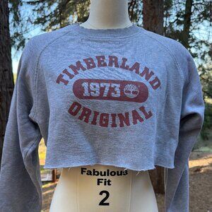 Vintage Timberland Cropped Crewneck Sweatshirt